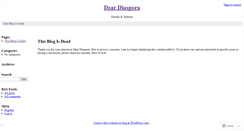 Desktop Screenshot of deardiaspora.wordpress.com