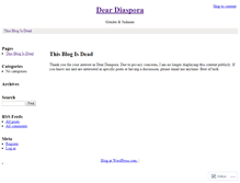 Tablet Screenshot of deardiaspora.wordpress.com