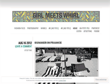 Tablet Screenshot of girlmeetswhirl.wordpress.com