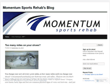 Tablet Screenshot of momentumsportsrehab.wordpress.com