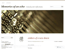 Tablet Screenshot of memoriesofanecho.wordpress.com