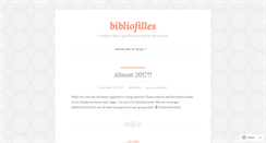 Desktop Screenshot of bibliofilles.wordpress.com