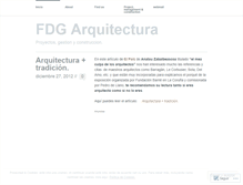 Tablet Screenshot of fdgarquitectura.wordpress.com