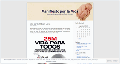 Desktop Screenshot of manifiestoporlavida.wordpress.com
