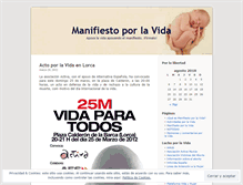 Tablet Screenshot of manifiestoporlavida.wordpress.com