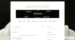 Desktop Screenshot of jadoremystyle.wordpress.com