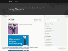 Tablet Screenshot of goozymonster.wordpress.com