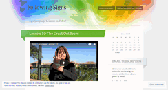 Desktop Screenshot of followingsigns.wordpress.com