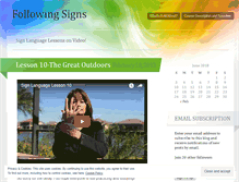 Tablet Screenshot of followingsigns.wordpress.com