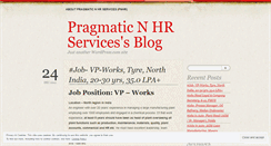 Desktop Screenshot of pragmaticnhr.wordpress.com