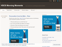 Tablet Screenshot of hscsdevotion.wordpress.com