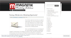 Desktop Screenshot of magnetikmarketing.wordpress.com
