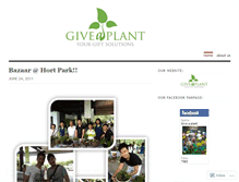 Tablet Screenshot of giveplant.wordpress.com