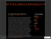 Tablet Screenshot of mylifethroughwords2105.wordpress.com