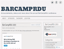 Tablet Screenshot of barcamprdu.wordpress.com