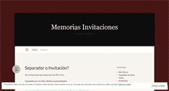 Desktop Screenshot of memoriasinvitaciones.wordpress.com