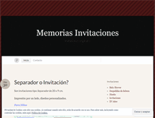 Tablet Screenshot of memoriasinvitaciones.wordpress.com