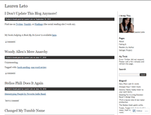 Tablet Screenshot of laurenleto.wordpress.com