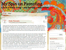 Tablet Screenshot of myspinonparenting.wordpress.com