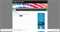 Desktop Screenshot of khalidlasne.wordpress.com