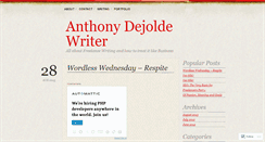 Desktop Screenshot of anthonydejolde.wordpress.com