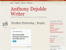 Tablet Screenshot of anthonydejolde.wordpress.com