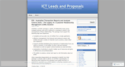 Desktop Screenshot of ictleadsandproposals.wordpress.com