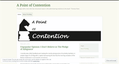Desktop Screenshot of pointofcontention.wordpress.com