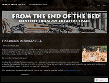 Tablet Screenshot of fromtheendofthebed.wordpress.com