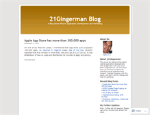 Tablet Screenshot of 21gingerman.wordpress.com