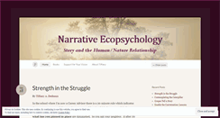 Desktop Screenshot of narrativeecopsych.wordpress.com