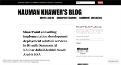 Desktop Screenshot of naumankhawer.wordpress.com