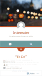 Mobile Screenshot of lettereater.wordpress.com