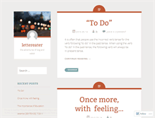 Tablet Screenshot of lettereater.wordpress.com