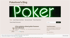 Desktop Screenshot of pokerlover.wordpress.com
