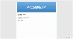 Desktop Screenshot of chavroullette.wordpress.com