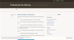 Desktop Screenshot of professionaltaxattorney.wordpress.com