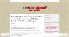 Desktop Screenshot of howardgardnerindiatour.wordpress.com