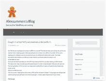 Tablet Screenshot of alexsummers.wordpress.com