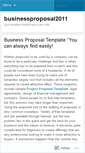 Mobile Screenshot of businessproposal2011.wordpress.com