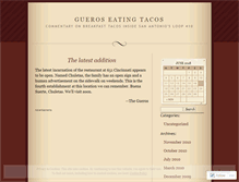 Tablet Screenshot of gueroseatingtacos.wordpress.com