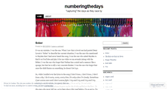 Desktop Screenshot of numberingthedays.wordpress.com