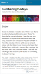 Mobile Screenshot of numberingthedays.wordpress.com