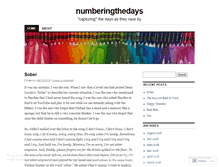 Tablet Screenshot of numberingthedays.wordpress.com