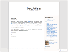 Tablet Screenshot of nepartism.wordpress.com