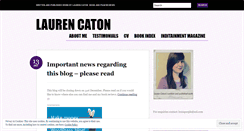 Desktop Screenshot of laurencaton.wordpress.com