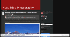 Desktop Screenshot of nextedgephotography.wordpress.com