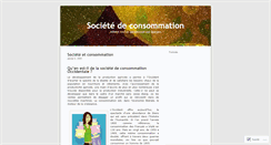 Desktop Screenshot of consommation.wordpress.com