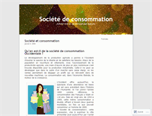 Tablet Screenshot of consommation.wordpress.com