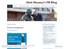 Tablet Screenshot of mattmauney.wordpress.com